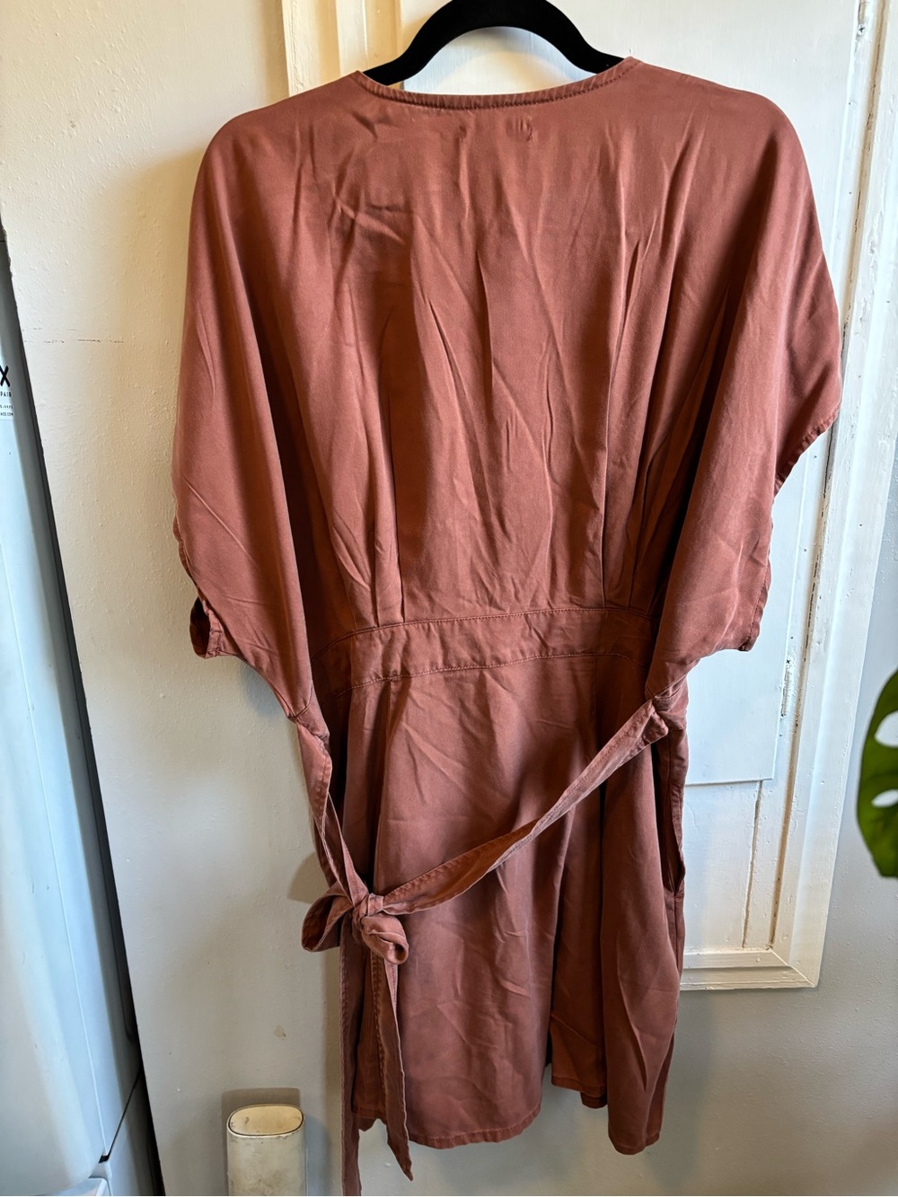 Quince Rust Button-Front Mini Dress - Picture 5 of 6